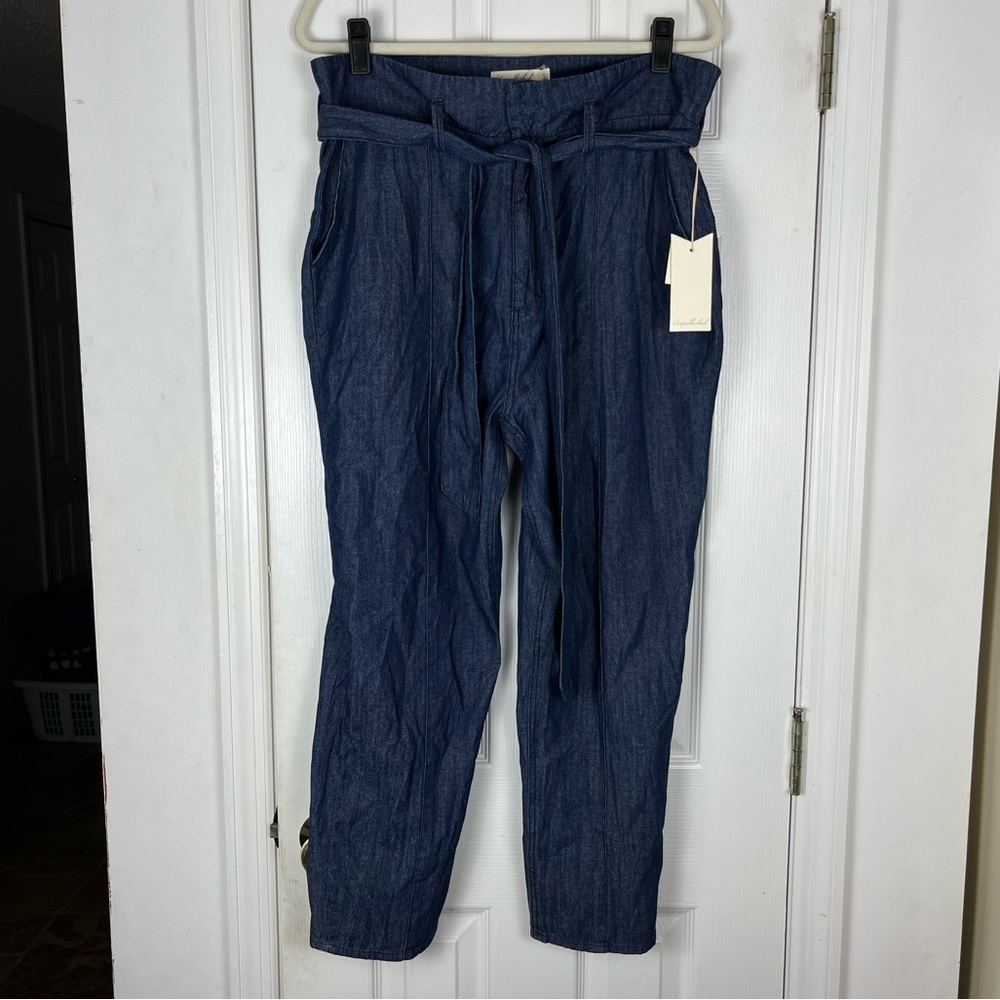NWT Unpublished High Rise Paper Bag Waist Jean Pants